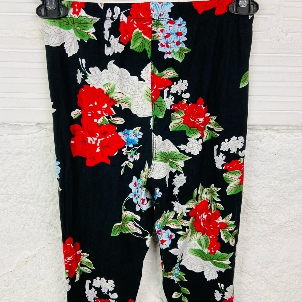 Agnes & Dora Leggings with Red and Blue Floral Design size small - Picture 6 of 13